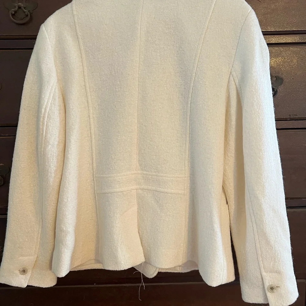 Talbots Wool Blend Cream Women's Blazer 16 Petite - Picture 3 of 5